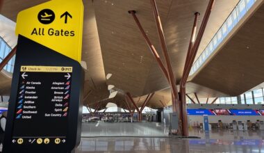 Departures area of new terminal at Pittsburgh International Airport
