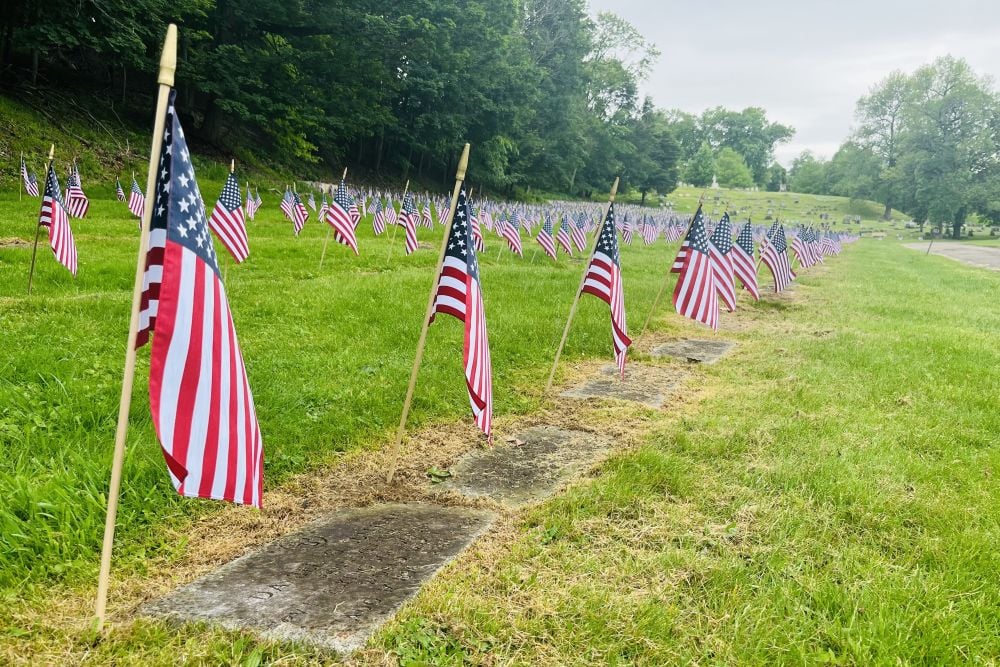 Memorialdayflagrow