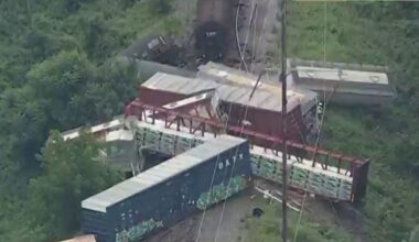 Hazmat crews rush to Pennsylvania train derailment as residents told to shelter in place