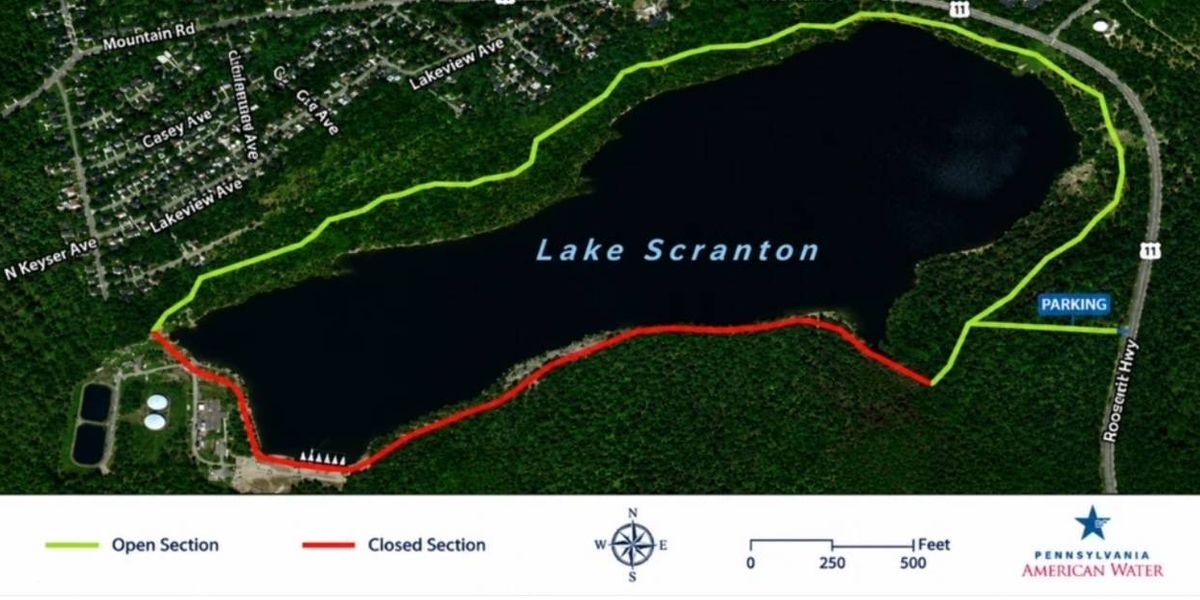 Portion of Lake Scranton walking trail temporarily closing for utility work