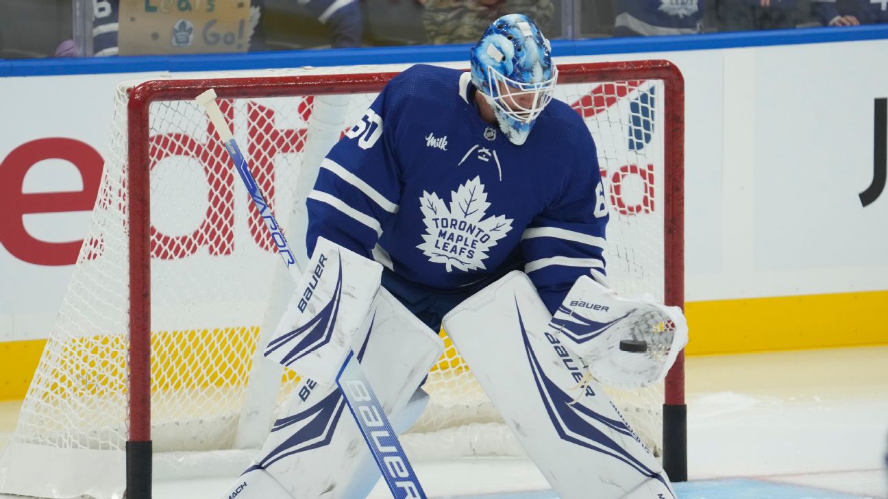 Flyers acquire goalie Woll, defenseman Benoit from Maple Leafs