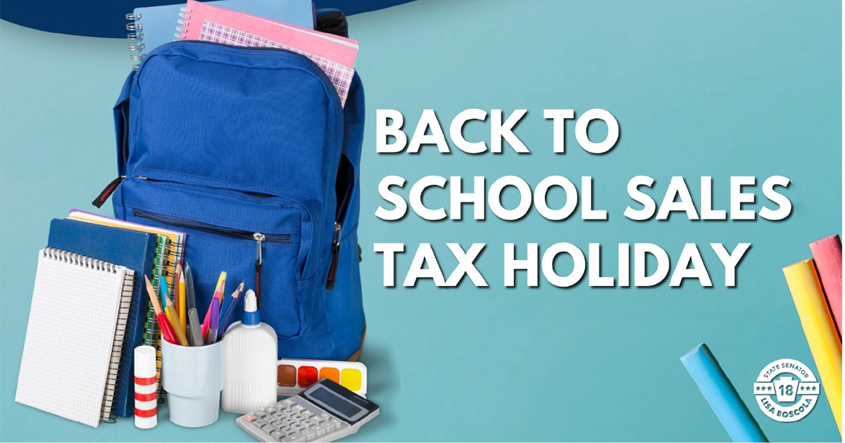 Boscola Applauds Adoption of Sales Tax Holiday for School Supplies