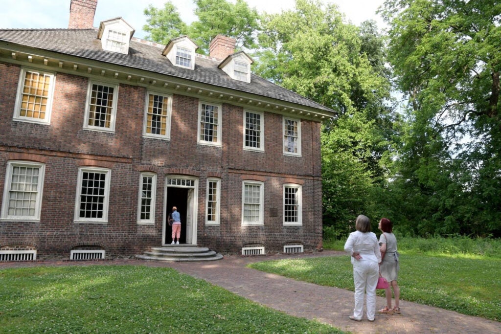 The exterior of the Stenton house in northwest Philadelphia