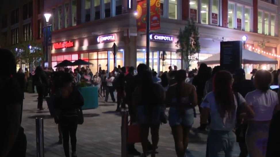 Hundreds of juveniles dispersed after 'escalating violence' in Market Square