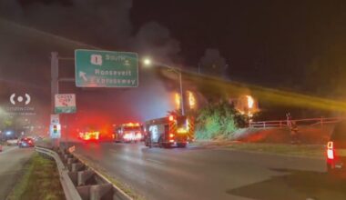 Massive fire rips through home in North Philadelphia, shuts down Roosevelt Boulevard