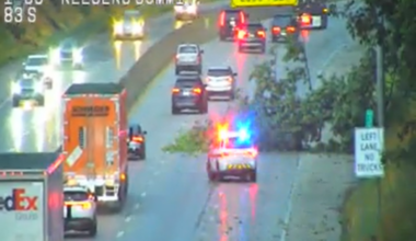 Downed trees close roads across central Pennsylvania