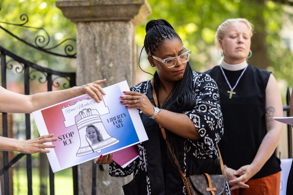 Rev. Carolyn Clarence Cavaness at the vigil.