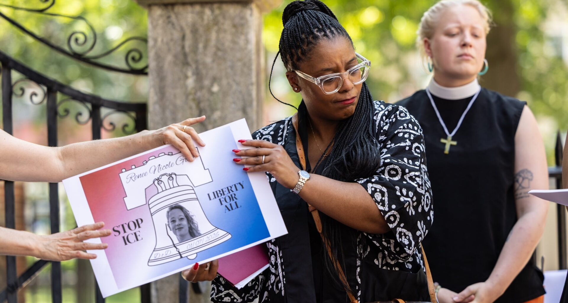 Rev. Carolyn Clarence Cavaness at the vigil.