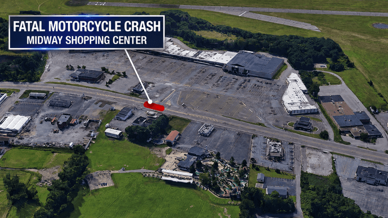 A 35-year-old Swoyersville man died after his motorcycle collided with a pickup truck Thursday afternoon in Wyoming Borough