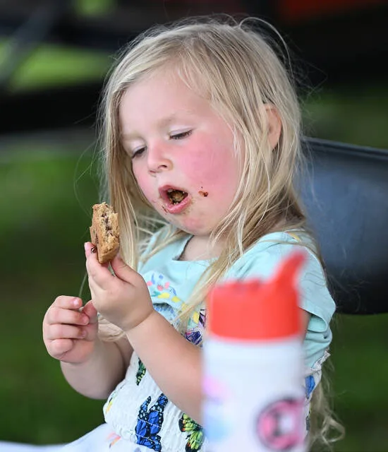 <p>Nobody enjoyed the chocolate chip cookies more than three-year-old Jubilee Tigerman at the Blue, Red & You Festival at Robert Yaple Memorial Park on Saturday, July 11.</p>
<p>Tony Callaio | For Sunday Dispatch</p>