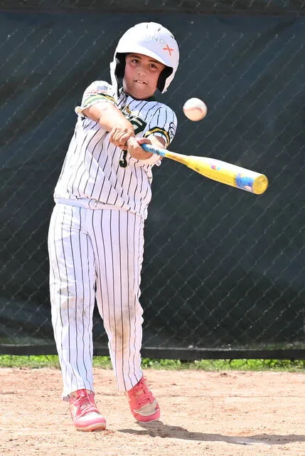 <p>Eleven-year-old Christian Cavalieri takes a cut during the 9th annual Wyoming Area baseball camp this past week.</p>
<p>Tony Callaio | For Sunday Dispatch</p>