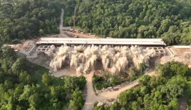 Drone video shows Parkway East bridge demolition in Pittsburgh