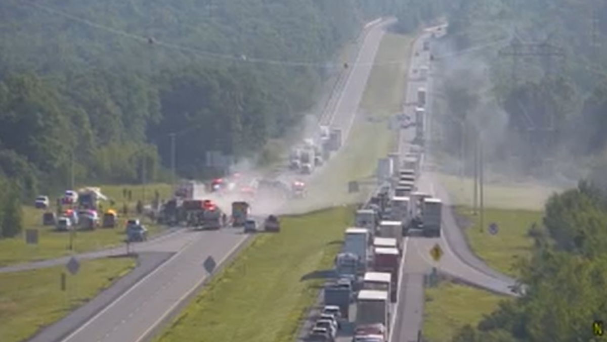 Vehicle fire shuts down stretch of I-81 in Schuylkill County, Pa.