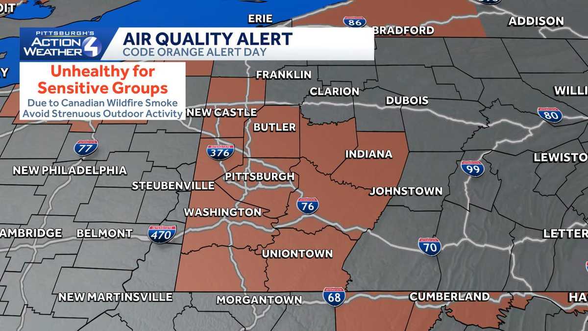 Code Orange Air Quality Alert issued for Southwestern Pa.