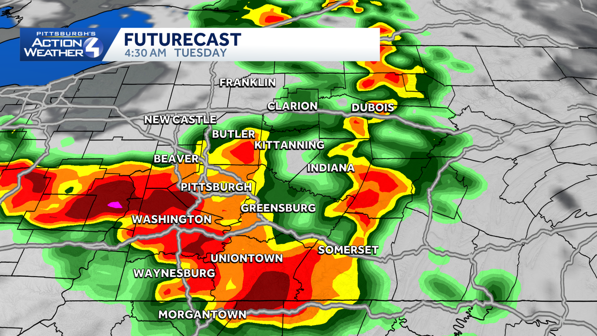 Western PA faces strong storms, flash flooding concerns overnight