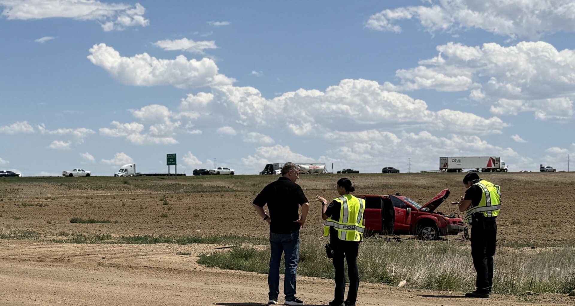 1 dead in single-vehicle crash that closed road near I-25 in Erie