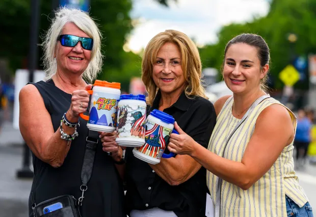 People enjoy the preview night of Musikfest on Thursday, July 30, 2026, in Bethlehem. The annual festival runs through Aug. 9. (April Gamiz/The Morning Call)