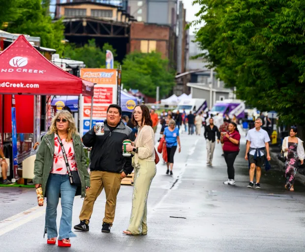 People enjoy the preview night of Musikfest on Thursday, July 30, 2026, in Bethlehem. The annual festival runs through Aug. 9. (April Gamiz/The Morning Call)