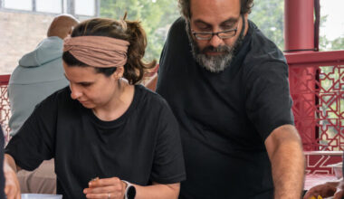 Noor Murad and Chef Fadi Kattan withinuntitled 2026 (a gathering of remarkable people). Photo: Giuseppe Miotto / Marco Cappelletti Studio