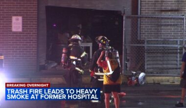 Trash fire leads to heavy smoke at former Delaware County Memorial Hospital in Upper Darby