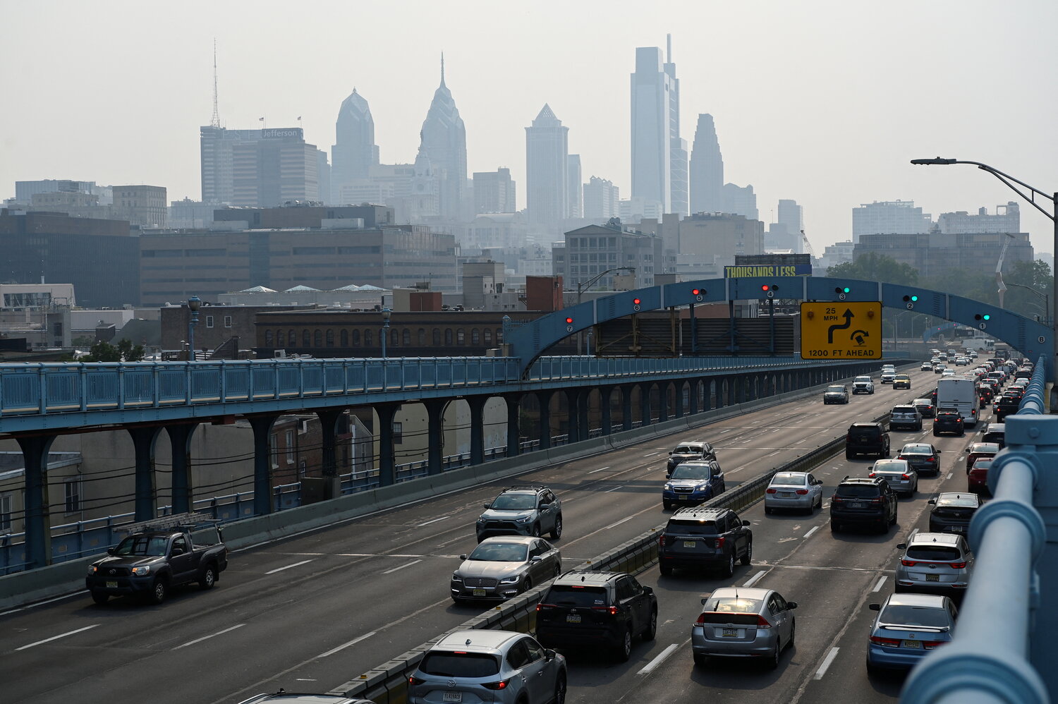 Philadelphia was under an air quality alert due to the smoke from Canadian wildfires earlier this month.
