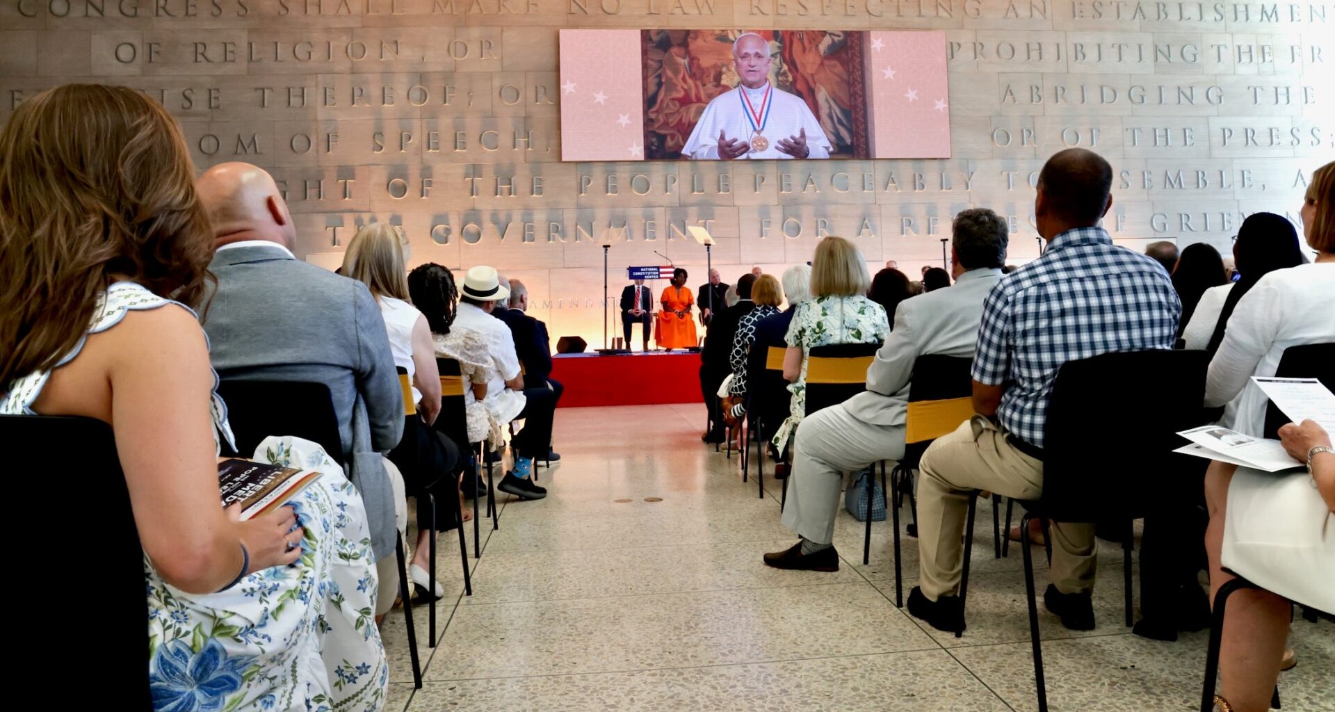 Pope Leo praises America’s welcoming of immigrants in livestreamed speech