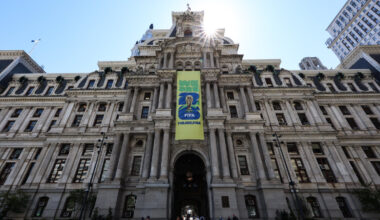 Jun 4, 2026; Philadelphia, Pennsylvania, USA; A general view of scenes around City Hall Philadelphia ahead of the 2026 FIFA World Cup.
