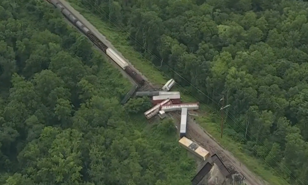 Freight train derailment in Pennsylvania leads to hazmat response