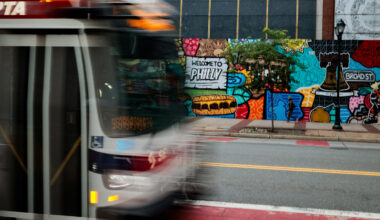 A SEPTA bus is shown on Market Street, June 29, 2026.
