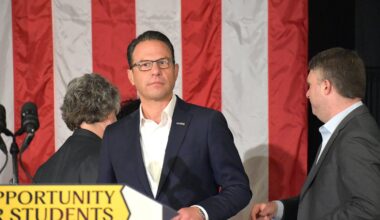 Gov. Josh Shapiro speaks about new funding for public education in the recently adopted state budget Tuesday, July 14, 2026, at Vare-Washington Elementary School in South Philadelphia.