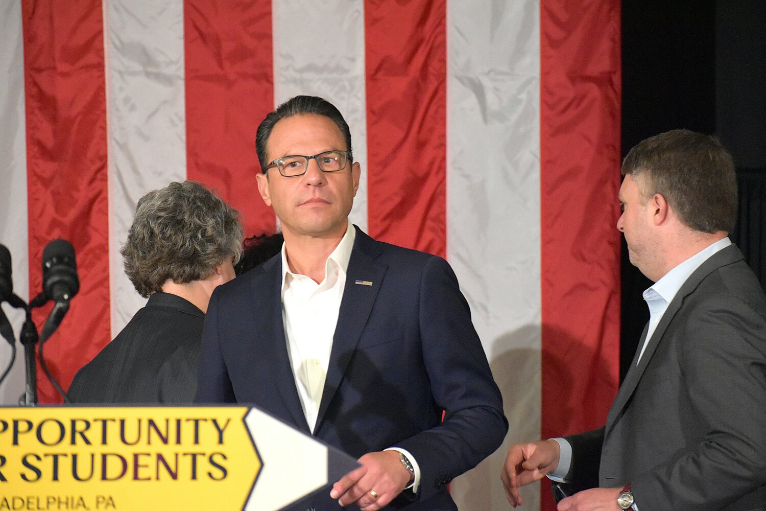Gov. Josh Shapiro speaks about new funding for public education in the recently adopted state budget Tuesday, July 14, 2026, at Vare-Washington Elementary School in South Philadelphia.