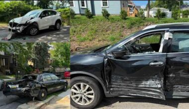 Person injured following 3-vehicle crash in Allegheny County