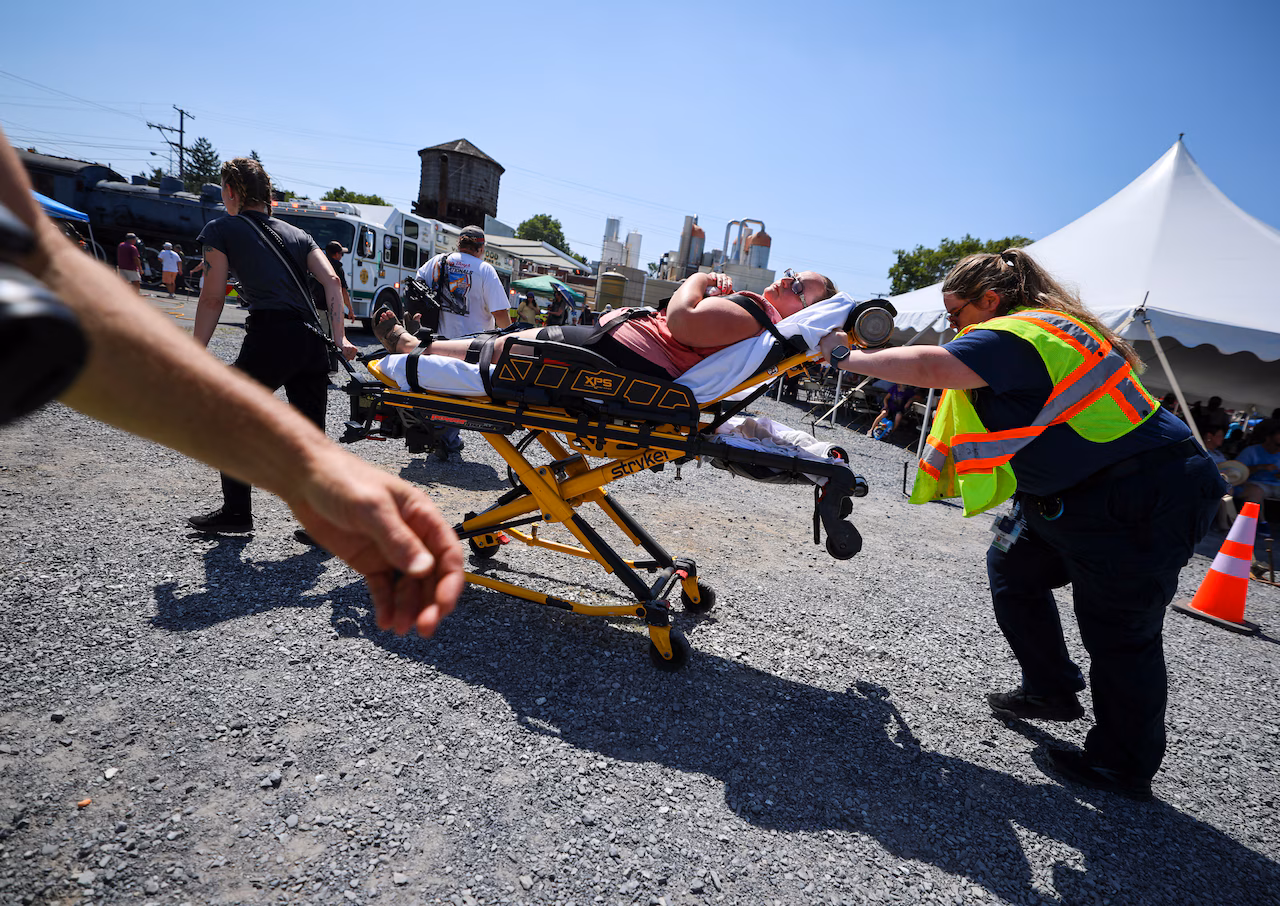 Heat illness treated in Berks County stop of Big Boy locomotive