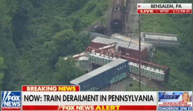 Hazmat Crews Respond to Train Derailment as Pennsylvania Residents Told to Shelter in Place