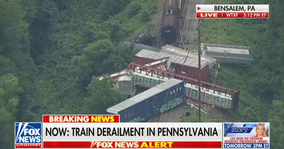 Hazmat Crews Respond to Train Derailment as Pennsylvania Residents Told to Shelter in Place