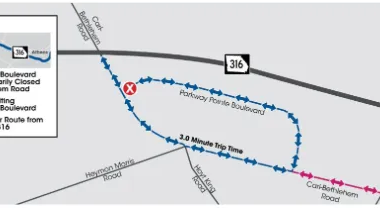 Full closure and detour of Parkway Pointe Blvd at Carl-Bethlehem Road for new roundabout to begin July 24 – Your Local News