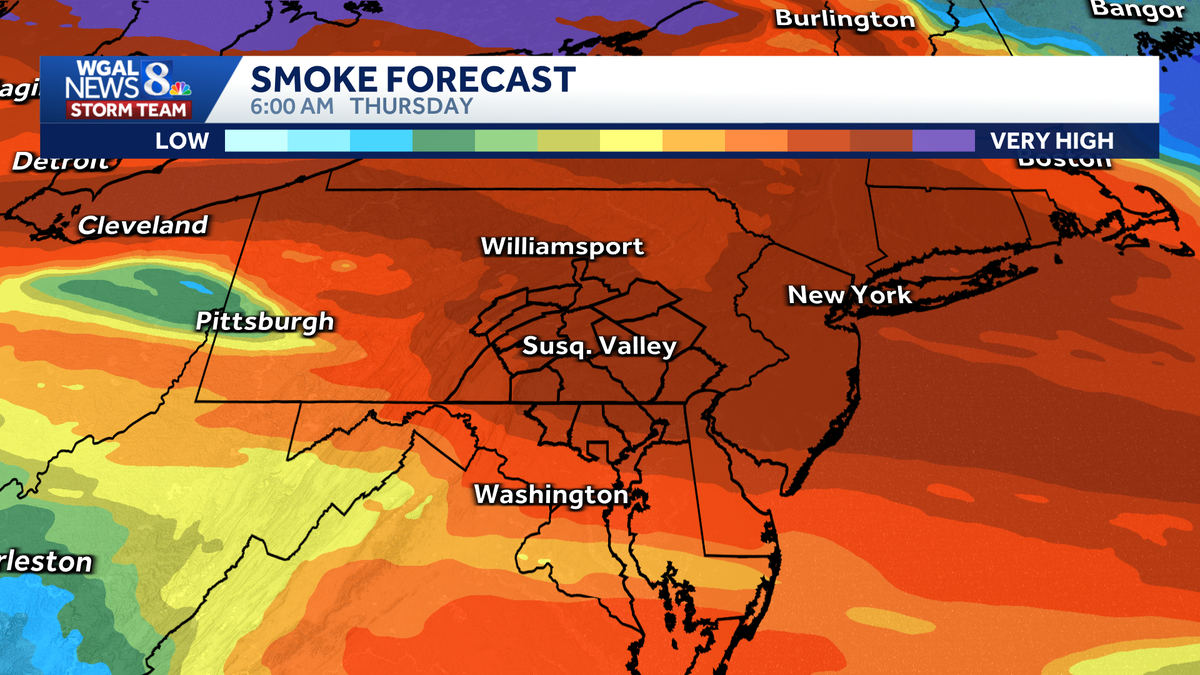 Canadian wildfire smoke brings hazy skies to Pa.