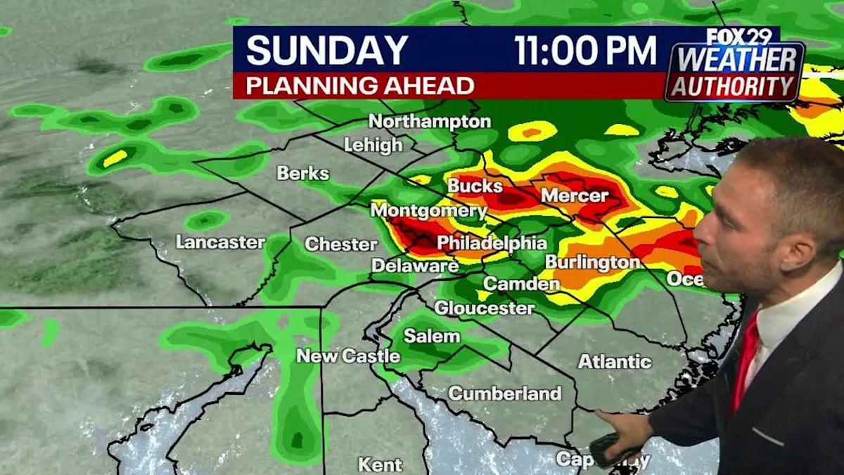 Philadelphia weather: Humid Sunday ahead of severe nighttime storms, flood risks
