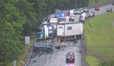 SUV driver killed after tractor-trailer crosses over I-279 median