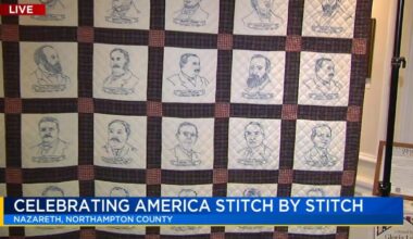 'That's my treasure': Nazareth library celebrates America's presidents, 250th anniversary stitch by stitch | Nazareth Area