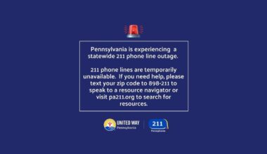 Statewide 211 phone line outage reported by PA 211 | Pennsylvania News