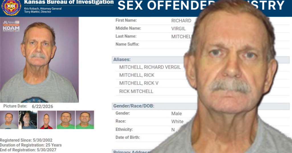 Erie, Kansas man charged attempted SA of minor; He is also a Registered Sex Offender | Joplin News First