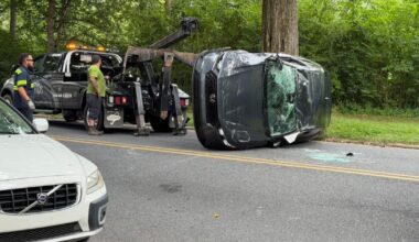 Car flips after hitting parked vehicle in Wyomissing | Reading Area
