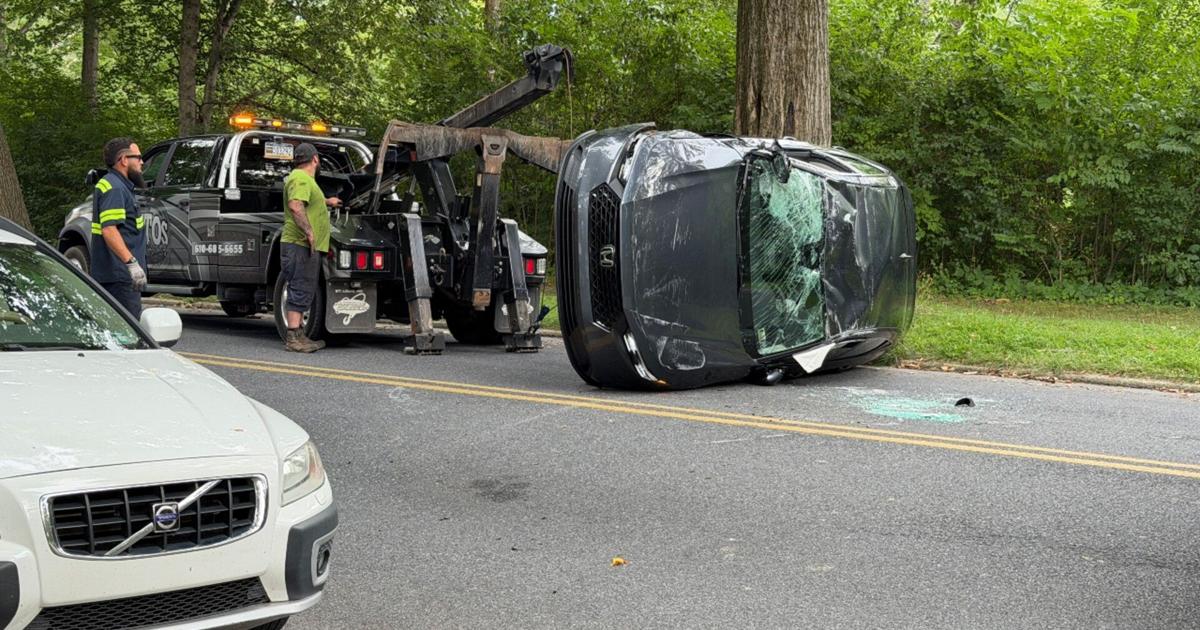 Car flips after hitting parked vehicle in Wyomissing | Reading Area