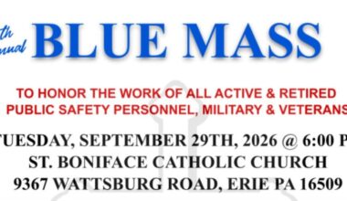 Erie Blue Mass to Honor First Responders and Veterans | News