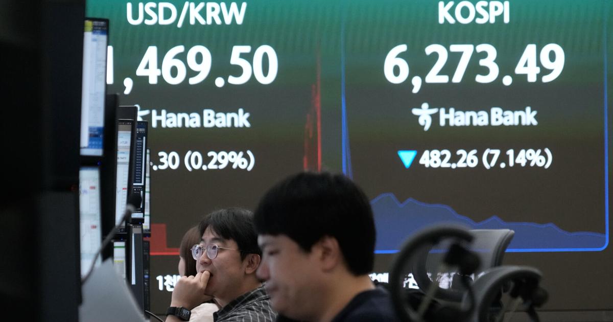 Asian shares slip and South Korea’s Kospi index sinks 10% on heavy selling of chipmaking stocks | Ap-business