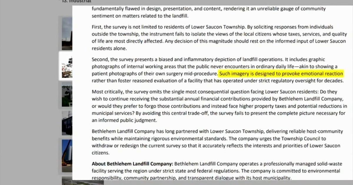 Bethlehem Landfill claims Lower Saucon community survey unfairly targets business | Bethlehem Area