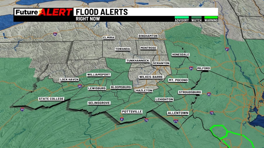 Lingering rain across Pennsylvania Monday