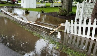 Flood damage at a Kelleys Island resident's home after Sunday night's heavy rain storm.