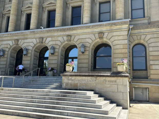 Luzerne County is ready to celebrate the 250th birthday of the United States on July 4 after county workers decorated and cleaned the courthouse grounds. (SUBMITTED)